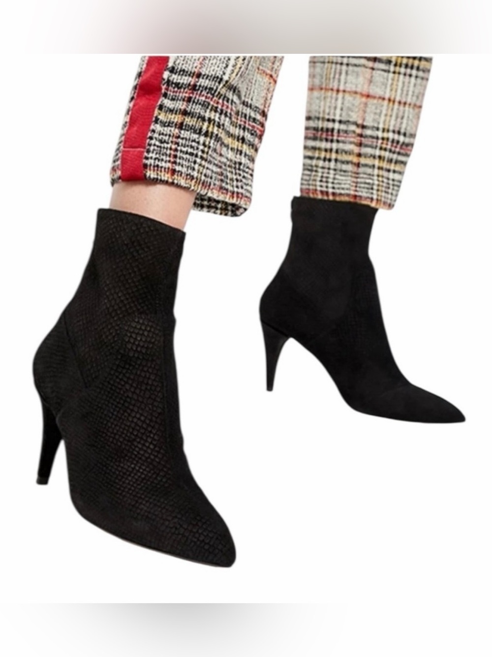 Free People Willa Black Pointed-Toe Ankle Boots